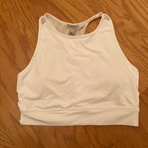 Forever 21 white high neck sports bra